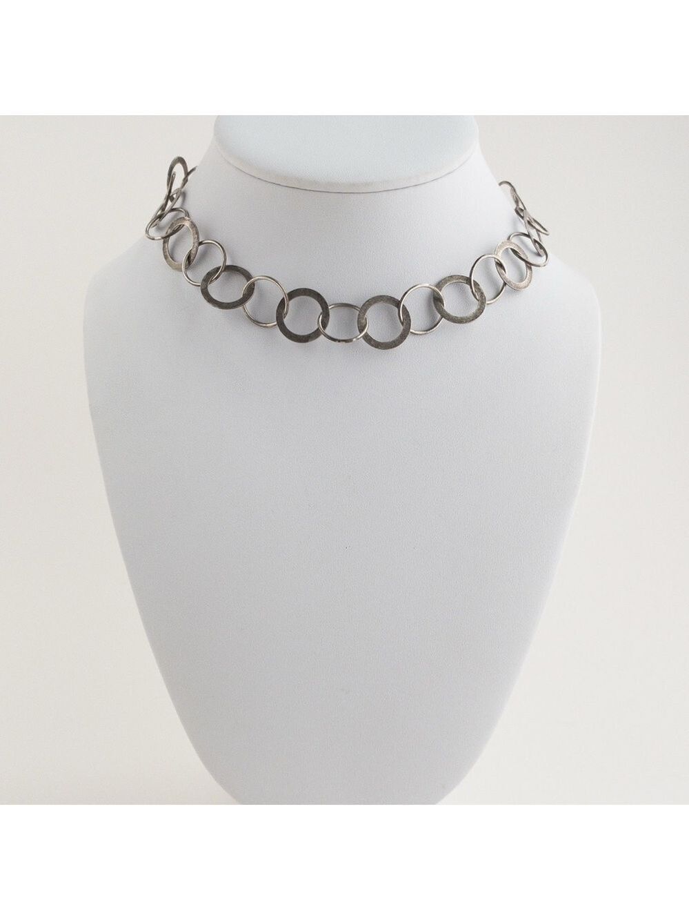 Amy Smania Sterling Silver Collar Choker Chain Link Necklace Vintage 925 Jewelry